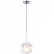 double glass shade D200mm in transparent pendant lamp suspended cord adjustable for dining room